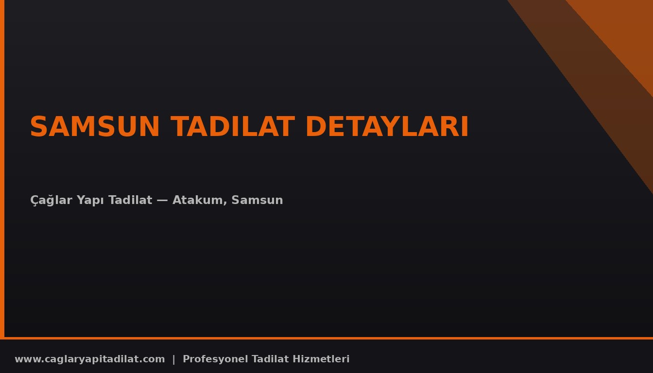 Samsun Tadilat Detaylari